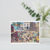 Kinderspiele, Pieter Bruegel Postkarte (Stehend Vorderseite)