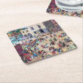 Kinderspiele, Pieter Bruegel Rechteckiger Pappuntersetzer (angewinkelt)