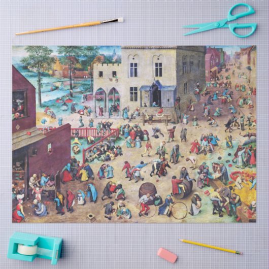 Kinderspiele, Pieter Bruegel Seidenpapier (Basteln)