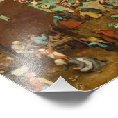 Kinderspiele von Pieter Bruegel Fotodruck (Ecke)