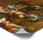 Kinderspiele von Pieter Bruegel Poster (Ecke)