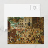 Kinderspiele von Pieter Bruegel Postkarte (Vorne/Hinten)