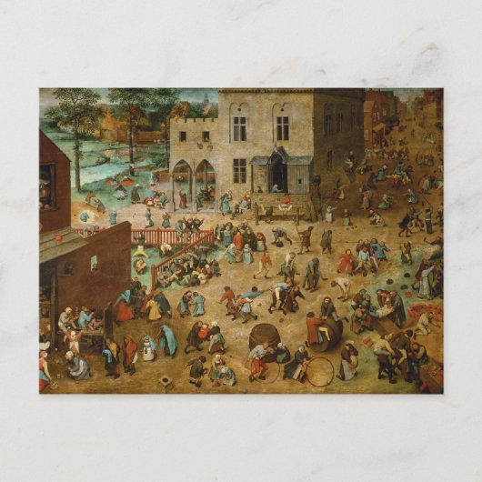 Kinderspiele von Pieter Bruegel Postkarte (Vorderseite)