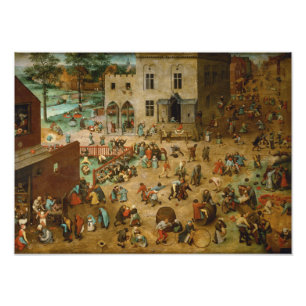 Kinderspiele von Pieter Bruegel the Elder Fotodruck