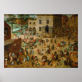 Kinderspiele von Pieter Bruegel the Elder Poster
