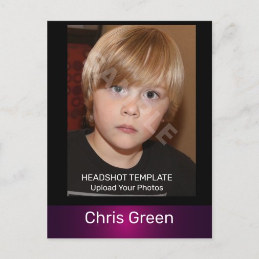 Kinderspielerin und Modell Headshot Comp Postkarte (Vorderseite)