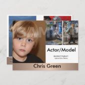 Kinderspielerin und Modell Headshot Comp Postkarte (Vorne/Hinten)