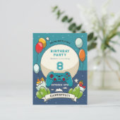 Kinderspielfest - Einladung zum Geburtstag Postkarte (Stehend Vorderseite)