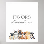 Kinderspielhund-Baby-Dusche bevorzugt Schild (Vorne)