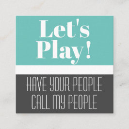 Kinderspielkarte Moderne Quadratische Visitenkarte