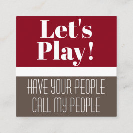 Kinderspielkarte Moderne & Spaß Quadratische Visitenkarte