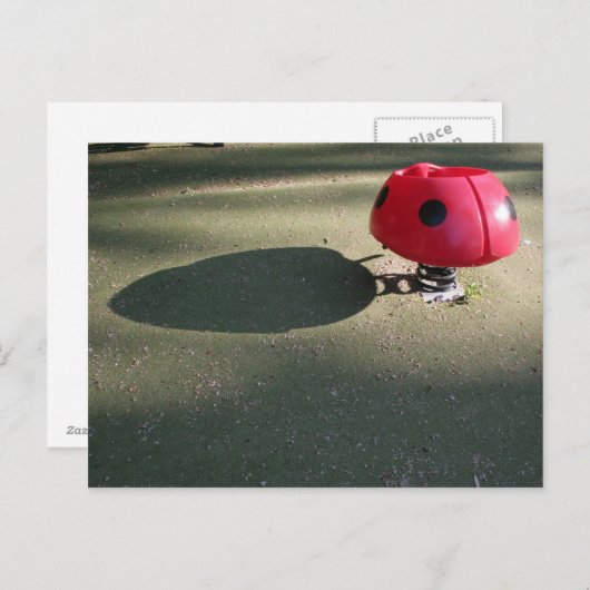 Kinderspielplatz 30 Ladybug rocking PostC Postkarte (Vorne/Hinten)