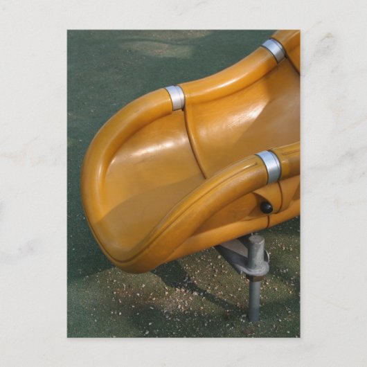 Kinderspielplatz 32 Gelbe Postkarte (Vorderseite)