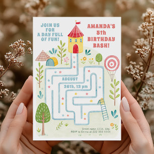 Kinderspielplatz am Geburtstag Einladung