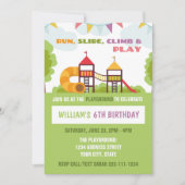 Kinderspielplatz Einladung, Park Party Einladung (Vorderseite)