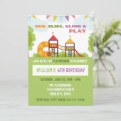 Kinderspielplatz Einladung, Park Party Einladung (Stehend Vorderseite)