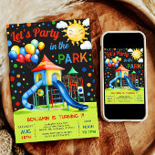 Kinderspielplatz Einladung - Party im Park