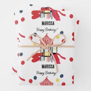 Kinderspielplatz Jungs Mädchen Geburtstag Individu Geschenkpapier Set