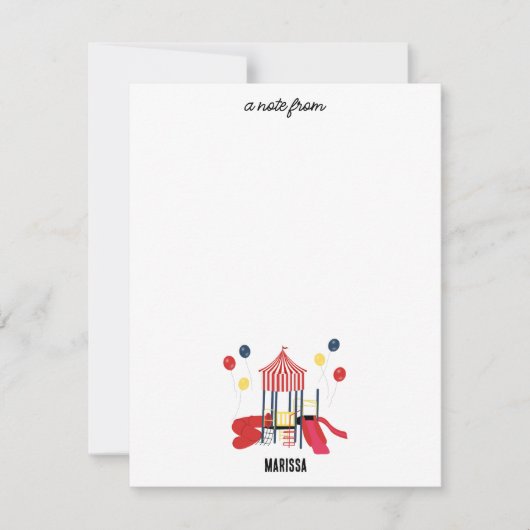 Kinderspielplatz Jungs Mädchen Geburtstag Individu Mitteilungskarte (Vorderseite)