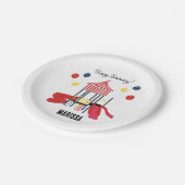 Kinderspielplatz Jungs Mädchen Geburtstag Individu Pappteller (Schrägansicht)