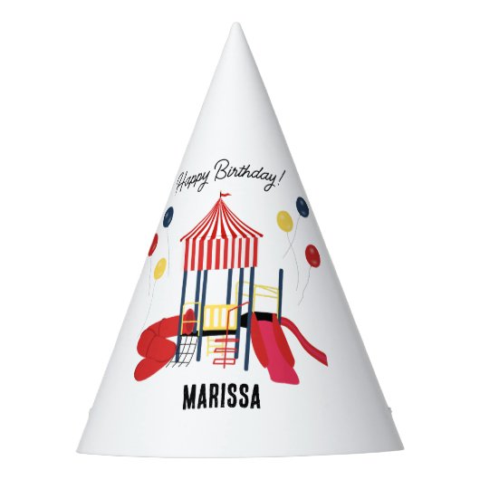 Kinderspielplatz Jungs Mädchen Geburtstag Individu Partyhütchen (Vorderseite)