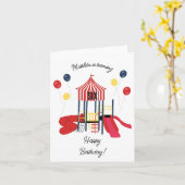 Kinderspielplatz Jungs Mädchen Geburtstag Karte (Gelbe Blume)