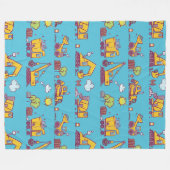 Kinderspielplatz und -fahrzeuge fleecedecke (Vorderseite (Horizontal))