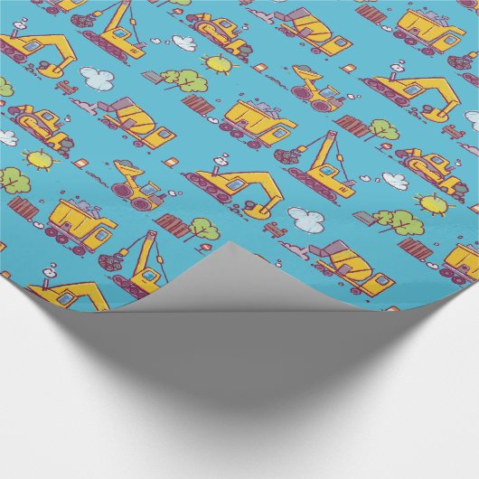 Kinderspielplatz und -fahrzeuge geschenkpapier (Ecke)