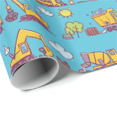 Kinderspielplatz und -fahrzeuge geschenkpapier (Rolleneckpunkt)