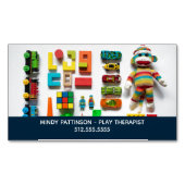 Kinderspieltherapeut Kinderspielzeug Magnetische Visitenkarte (Vorderseite)