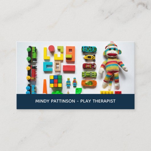 Kinderspieltherapeut Kinderspielzeug Visitenkarte (Vorderseite)