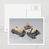 Kinderspielzeug: Igel, Löwe und Taube, Su Postkarte (Vorne/Hinten)