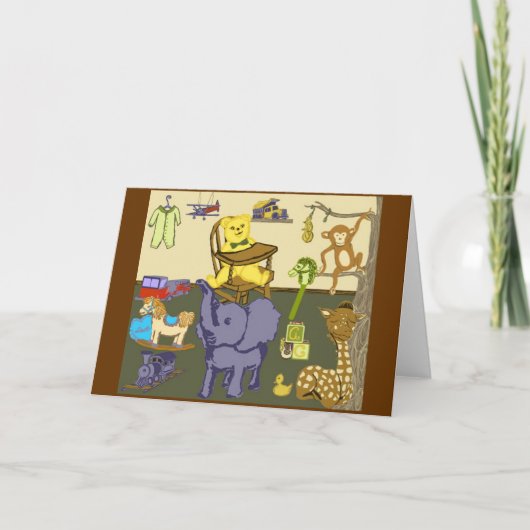 Kinderspielzeug-Kinderzimmer-Grußkarte Karte (Vorderseite)