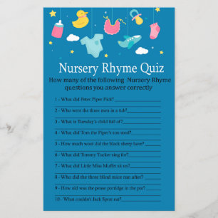 Kinderspielzeug Kinderzimmer Rhyme Quiz Babydusche