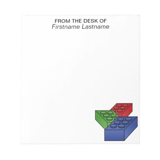 Kinderspielzeug Kunst - Gebäude Blocks Notizblock (Vorderseite)