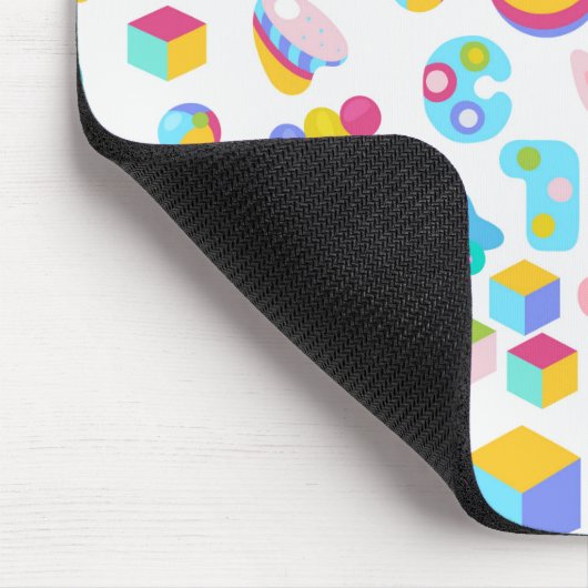 Kinderspielzeug-Muster mit Teddybären Mousepad (Ecke)