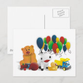 Kinderspielzeug Postkarte (Vorne/Hinten)