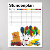 Kinderspielzeug / Zeitplan Poster (Vorne)