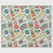 Kinderspielzeugmuster Geschenkpapier (Flach)