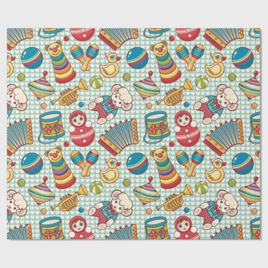 Kinderspielzeugmuster Geschenkpapier (Flach)