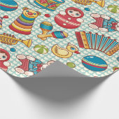 Kinderspielzeugmuster Geschenkpapier (Ecke)
