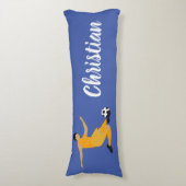 Kinderspielzimmer Fußball Name Seitenschläferkissen (Vorderseite Vertikal)