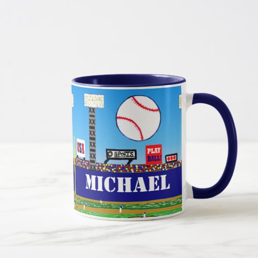 Kindersport-Baseball-Tassen-personalisiertes Tasse (Rechts)