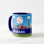 Kindersport-Baseball-Tassen-personalisiertes Tasse (Vorderseite Links)