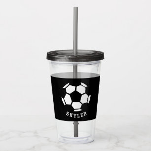 Kindersport-Fußball-athletische personalisierte Acryltrinkbecher