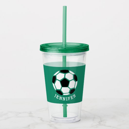Kindersport-Fußball-athletisches personalisiertes Acryltrinkbecher (Vorderseite)