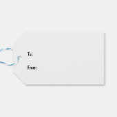 Kindersportgeräte-Muster auf blau Geschenkanhänger (Rückseite Horizontal)