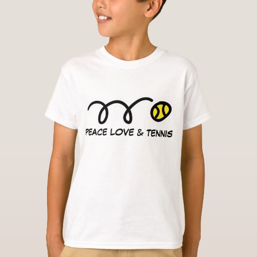 Kindersportkleidung | Liebe und Tennis T-Shirt (Vorderseite)