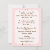 Kindersprink in Pinks Einladung (Rückseite)