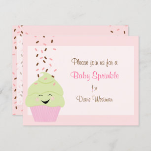 Kindersprinkle Einladung in Rosa